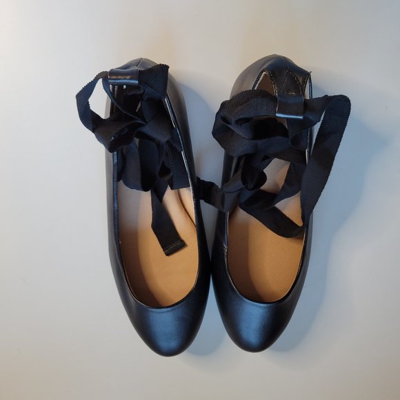 7W Torrid Wide Black Ballet Flats Shoes - Picture 6 of 9